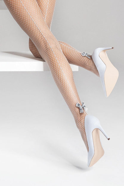 hese sleek and bold tights feature a decorative seam and sexy bow at the back, adding an extra touch of flair.