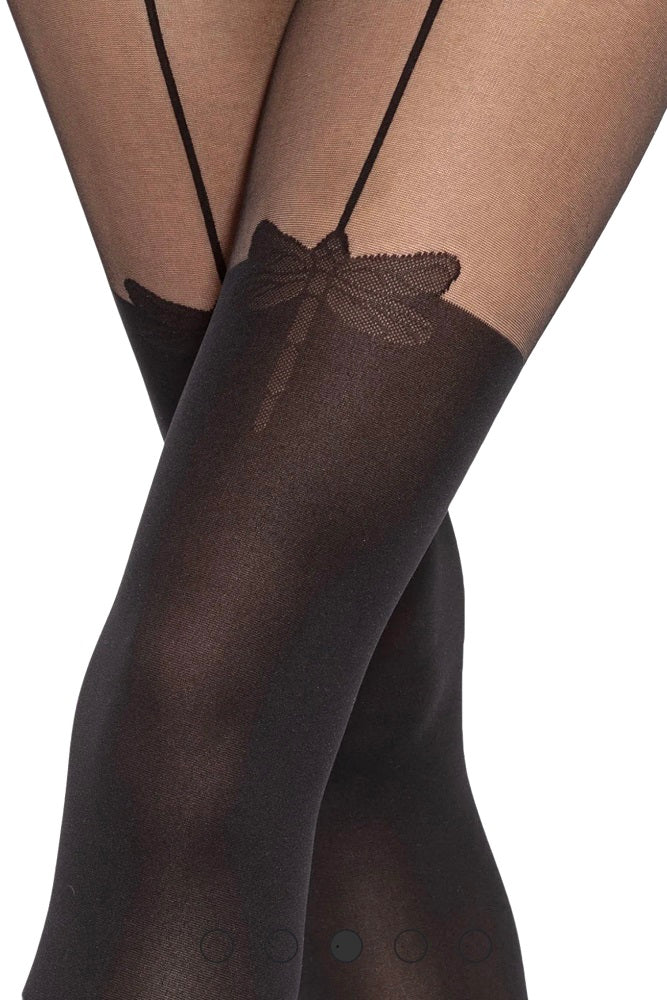 Fashion Tights in Suspender Look - Gatta Girl-up 47