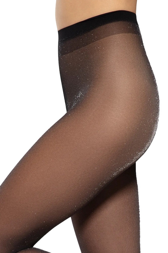 Glitter Tights in Black Gatta 20 Denier | Sparkling Collection