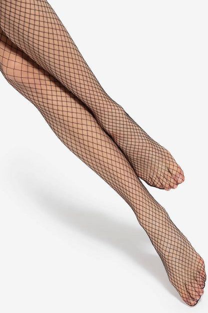 Seamless Fishnet Tights Gatta Brigitte - Large Mesh - Black