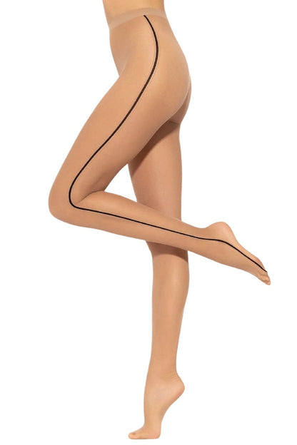 Women's Tights with Side Stripes 20 DEN Gatta Flow 01