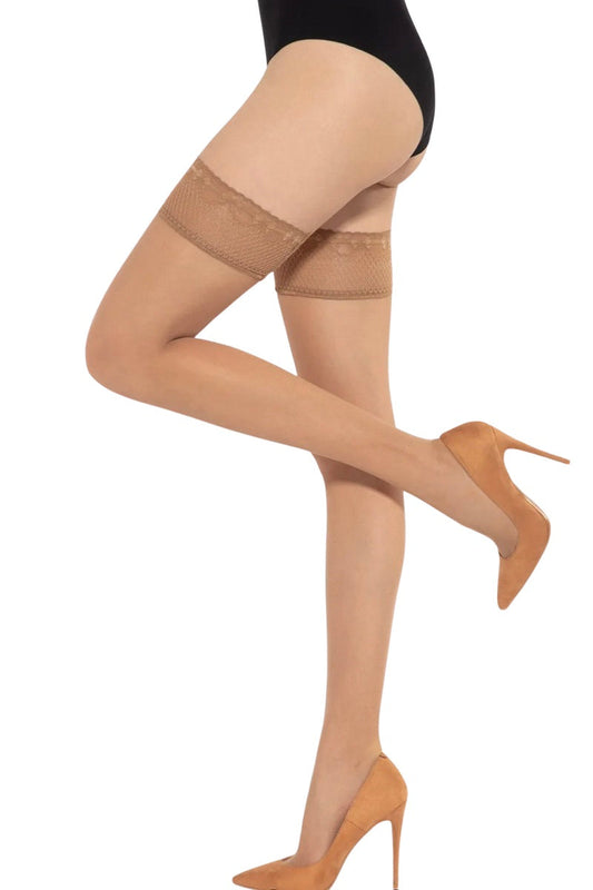 Elegant Stay-up Stockings Michelle 8 DEN Gatta - Natural Skin Tone
