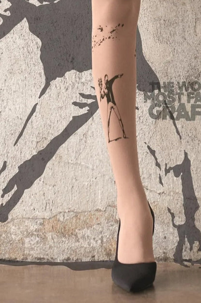 Banksy Graffiti Flower Bomber Tights - Limited Edition