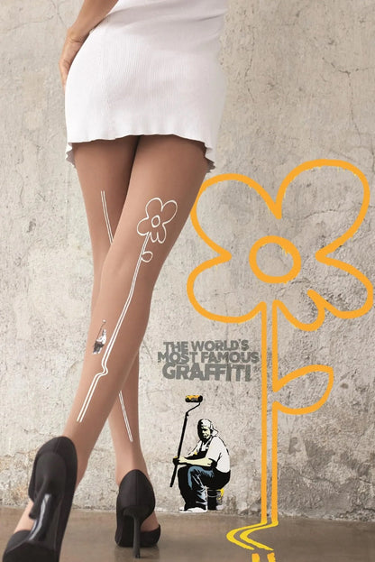 Banksy Graffiti Yellow Lines Limited Edition Tights