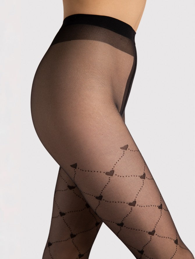 Fiore The Royal 15 DEN Tights with Diamond Pattern