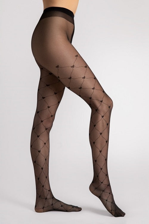 Fiore The Royal 15 DEN Tights with Diamond Pattern