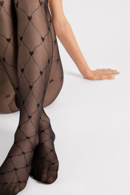 Fiore The Royal 15 DEN Tights with Diamond Pattern